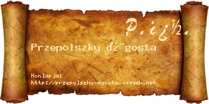 Przepolszky Ágosta névjegykártya